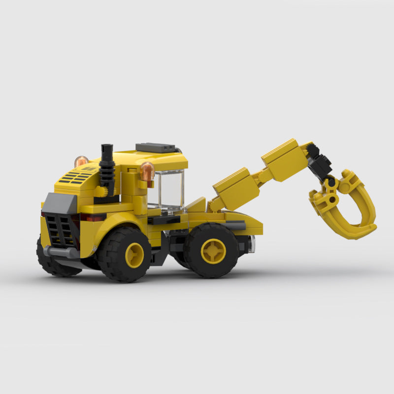 Heavy Haul Green Truck with Yellow Loader