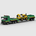 Heavy Haul Green Truck with Yellow Loader